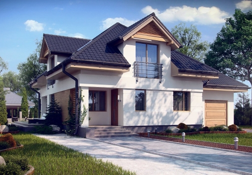 Проект будинку зі складним дахом у Києві