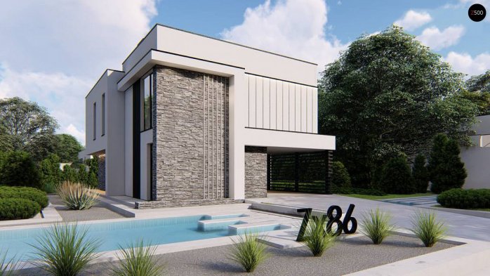 Проект дома Ux86 - 1 Двухэтажные дома в Киеве