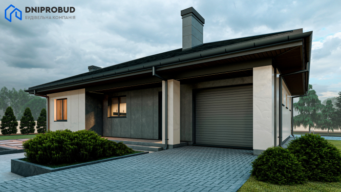 Проект дома DB 54 - 4 Одноэтажные дома в Киеве