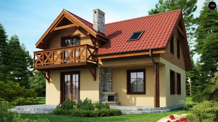 Проєкт будинку U3 - З мансардним поверхом дома у Києві