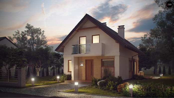 Проект дома U177 - 1 С мансардным этажом дома в Киеве