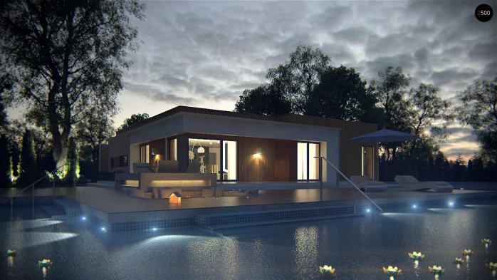 Проект дома Ux103 - 2 Одноэтажные дома в Киеве