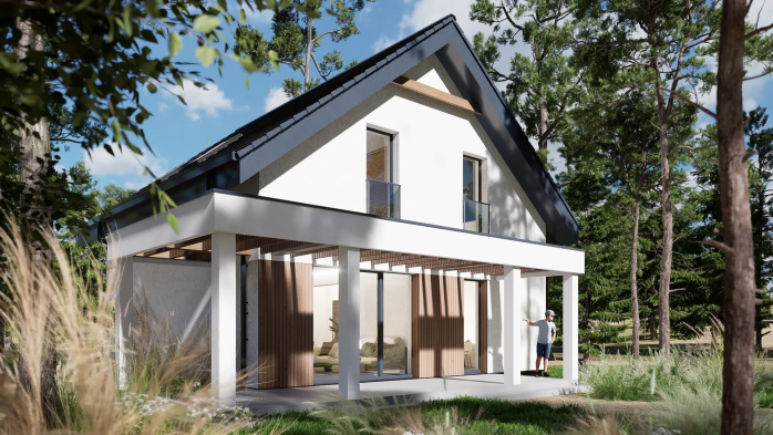 Проект дома U580 - 3 С мансардным этажом дома в Киеве