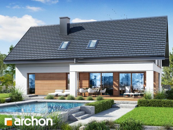 Проект дома Дом в коммифорах 4 - 2 С мансардным этажом дома в Киеве