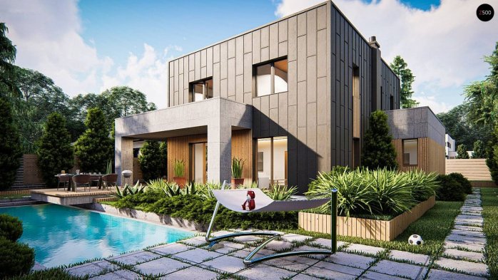 Проект дома Ux171 - 4 Двухэтажные дома в Киеве