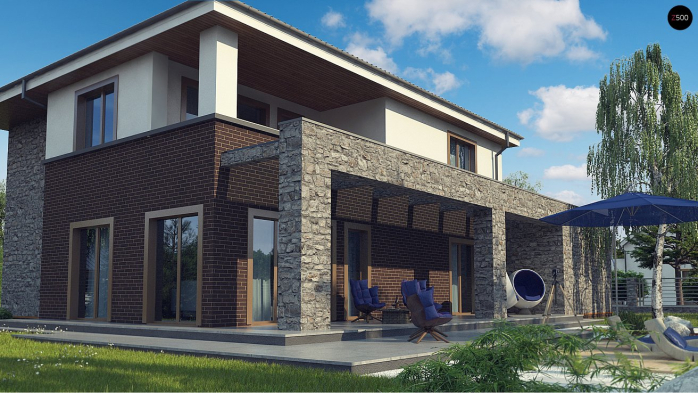 Проект дома Ux109 P - 4 Двухэтажные дома в Киеве