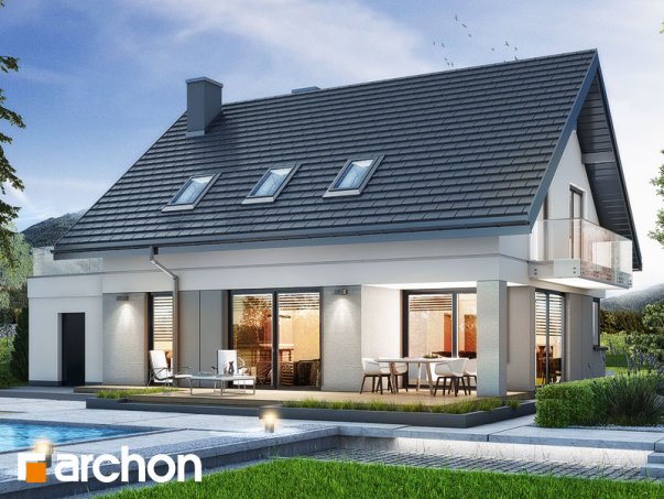 Проект дома Дом в иссопах - 2 С мансардным этажом дома в Киеве