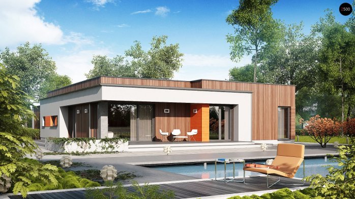 Проект дома Ux103 bG - 2 Одноэтажные дома в Киеве