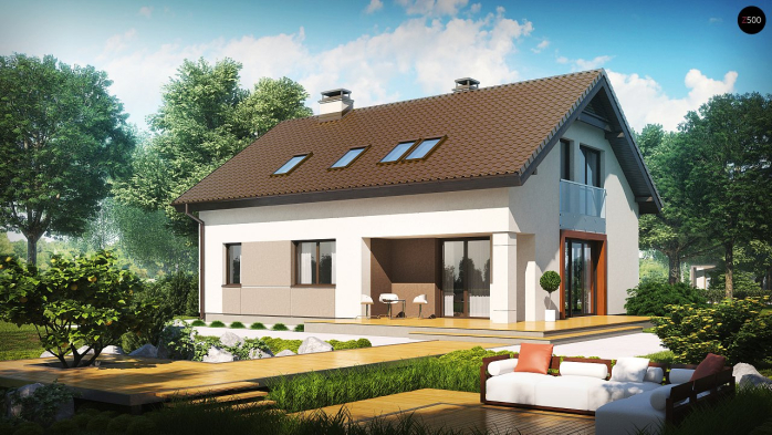 Проект дома U228 - 2 С мансардным этажом дома в Киеве