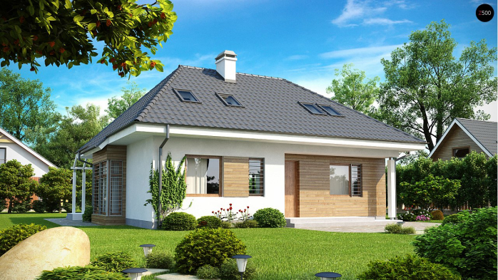 Проект дома U104 - 1 С мансардным этажом дома в Киеве