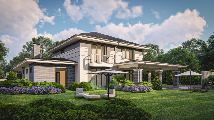 Проект дома Uu14 - 3 Двухэтажные дома в Киеве