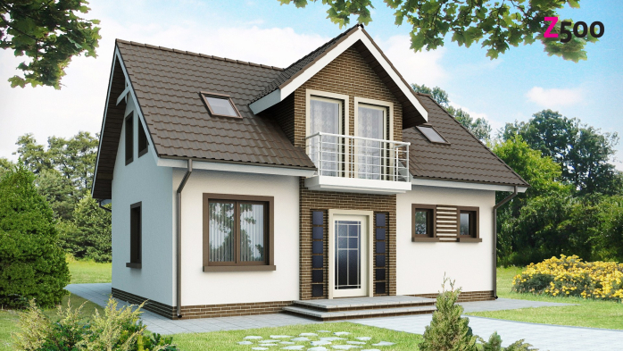 Проект дома U13 - 1 С мансардным этажом дома в Киеве