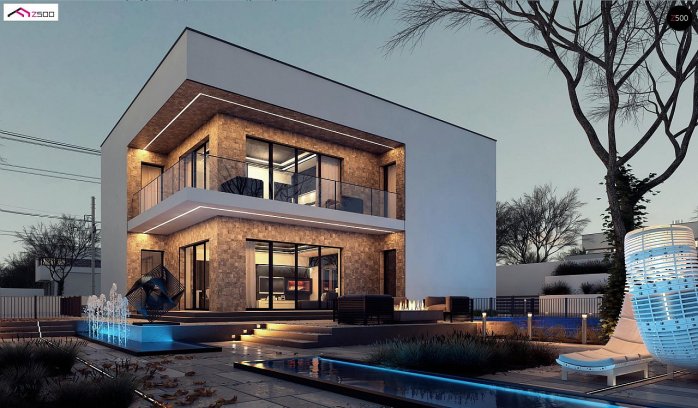 Проект дома Ux82 - 1 Двухэтажные дома в Киеве