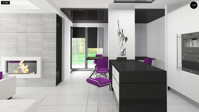 Проект дома Ux65 + - 25 Одноэтажные дома в Киеве