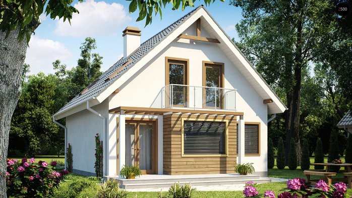 Проект дома U99 - 1 С мансардным этажом дома в Киеве