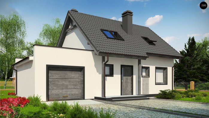 Проект дома U212 GL - 2 С мансардным этажом дома в Киеве