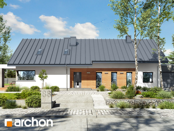 Проєкт будинку Будинок в пепероміях 3 - З мансардним поверхом дома у Києві