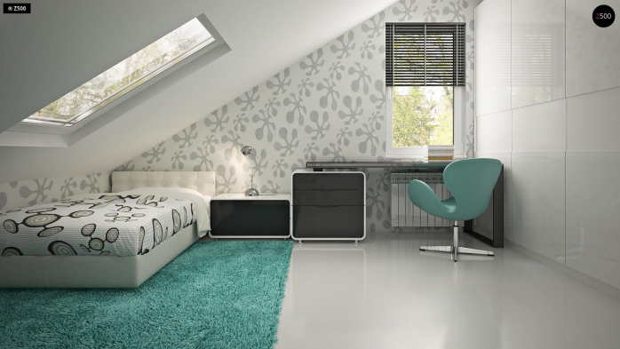 Проект дома U119 - 18 С мансардным этажом дома в Киеве