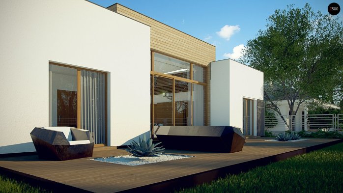 Проект дома Ux111 - 4 Одноэтажные дома в Киеве