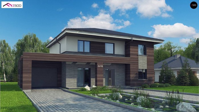 Проект дома Ux109 v1 - 1 Двухэтажные дома в Киеве