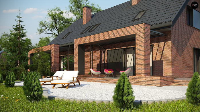 Проект дома U351 - 6 С мансардным этажом дома в Киеве