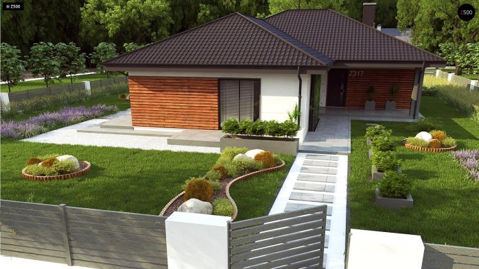 Проект дома U317 - 5 Одноэтажные дома в Киеве