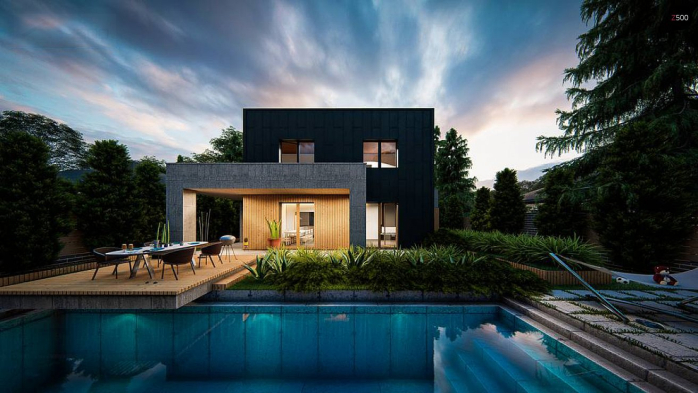 Проект дома Ux171 - 6 Двухэтажные дома в Киеве