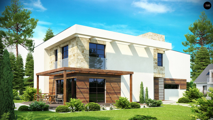 Проєкт будинку Ux14 - Двоповерхові дома у Києві