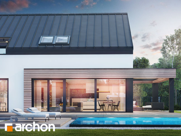 Проект дома Дом в агапантах 2 (Г2) - 1 С мансардным этажом дома в Киеве