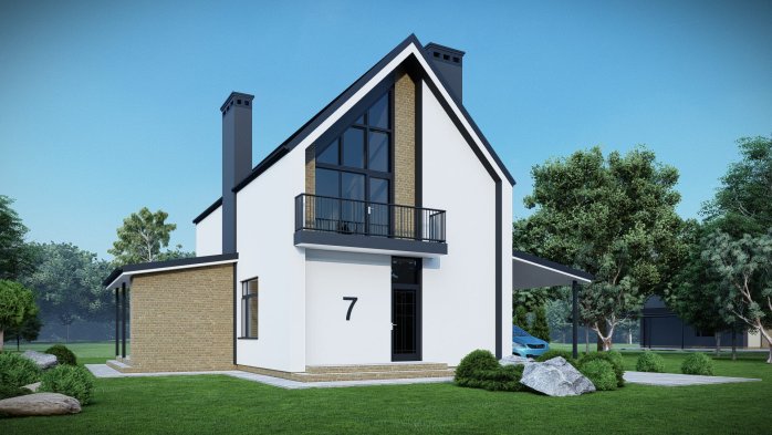 Проект дома DBT 633-2 - 4 Двухэтажные дома в Киеве