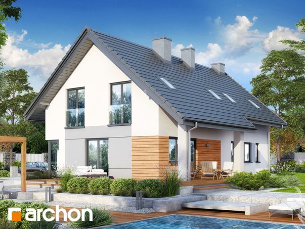 Проект дома Дом в яблонках 15 (Г2) - 2 С мансардным этажом дома в Киеве