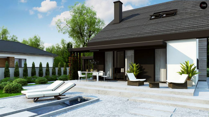 Проект дома U468 - 4 С мансардным этажом дома в Киеве