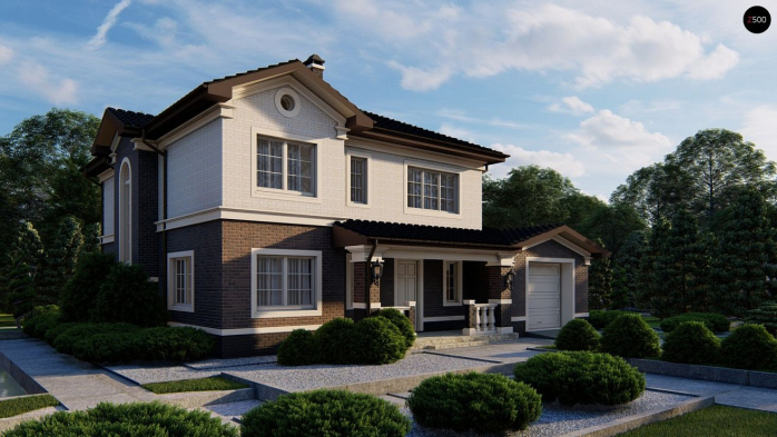 Проект дома Uu2 k - 3 Двухэтажные дома в Киеве