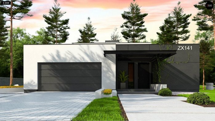Проект дома Ux141 S - 3 Одноэтажные дома в Киеве