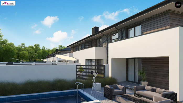 Проект дома Ub23 - 5 Двухэтажные дома в Киеве