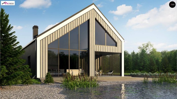 Проект дома U445 D - 3 С мансардным этажом дома в Киеве