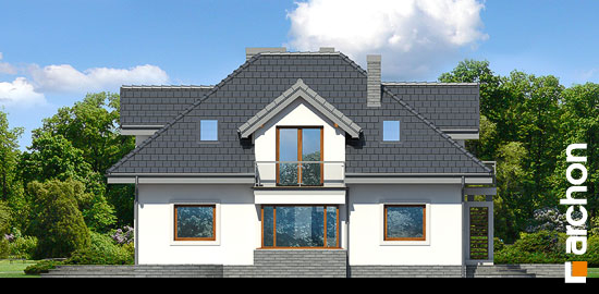 Проект дома Дом в абелиях вер.2 - 5 С мансардным этажом дома в Киеве