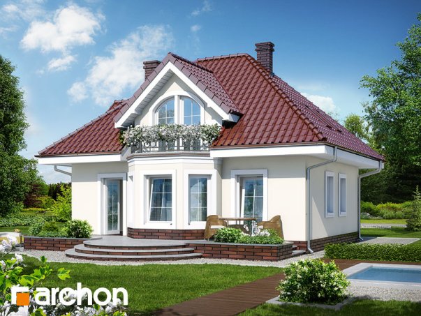 Проект дома Дом под белой акацией вер.2 - 2 С мансардным этажом дома в Киеве