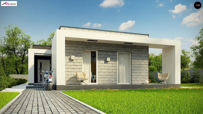 Проект дома Ux69 - 2 Одноэтажные дома в Киеве