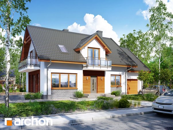 Проект дома Дом в рододендронах 16 - 1 С мансардным этажом дома в Киеве