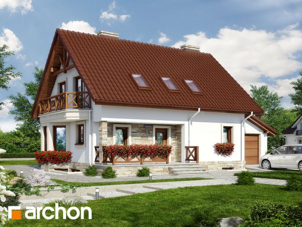 Проект дома Дом в деванне 2 (П) вер.3 - 1 С мансардным этажом дома в Киеве