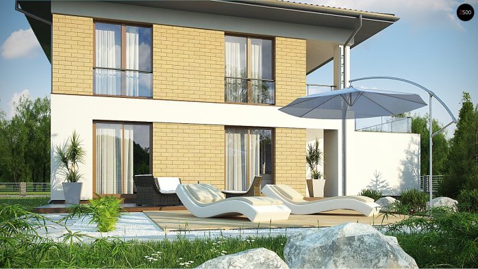 Проект дома Ux136 - 4 Двухэтажные дома в Киеве