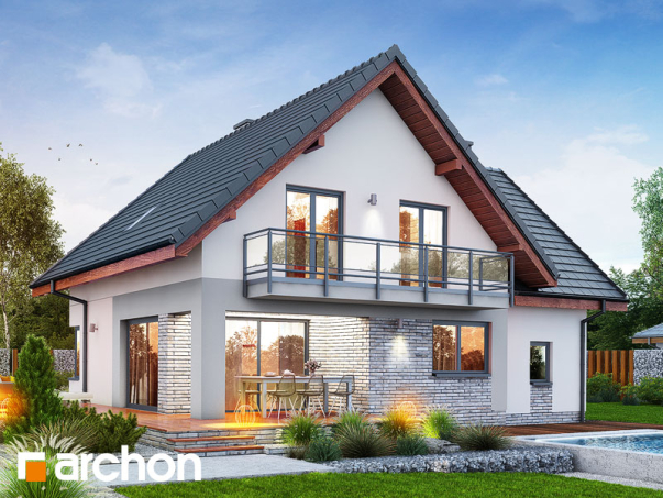 Проект дома Дом в амброзиях - 2 С мансардным этажом дома в Киеве