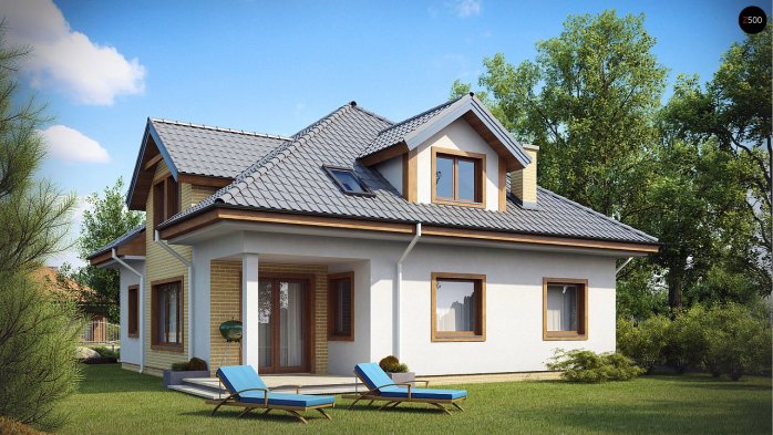 Проект дома U49 - 2 С мансардным этажом дома в Киеве