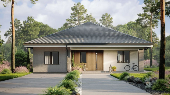 Проект дома U521 v1 - 4 Одноэтажные дома в Киеве