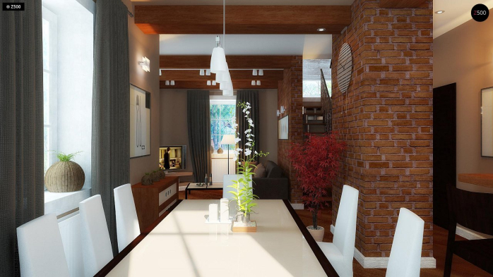 Проєкт будинку U3 - З мансардним поверхом дома у Києві