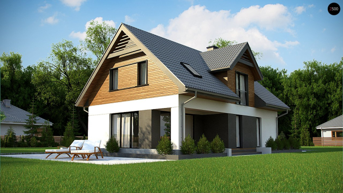 Проект дома U365 - 6 С мансардным этажом дома в Киеве