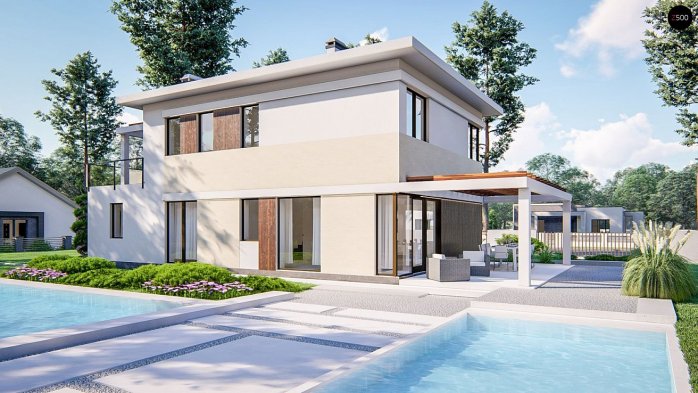 Проект дома Uu63 B - 2 Двухэтажные дома в Киеве