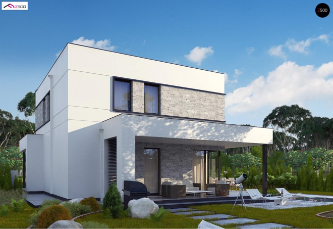 Проект дома Ux92 pk - 2 Двухэтажные дома в Киеве