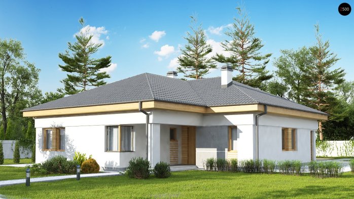 Проект дома U204 bg - 1 Одноэтажные дома в Киеве